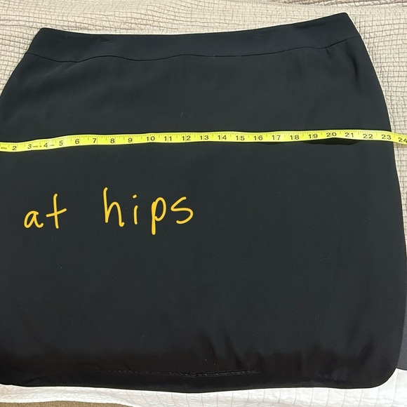 EILEEN FISHER TROPICAL SUITING SILK PANEL BLACK SKIRT SIZE XL - Picture 9 of 11